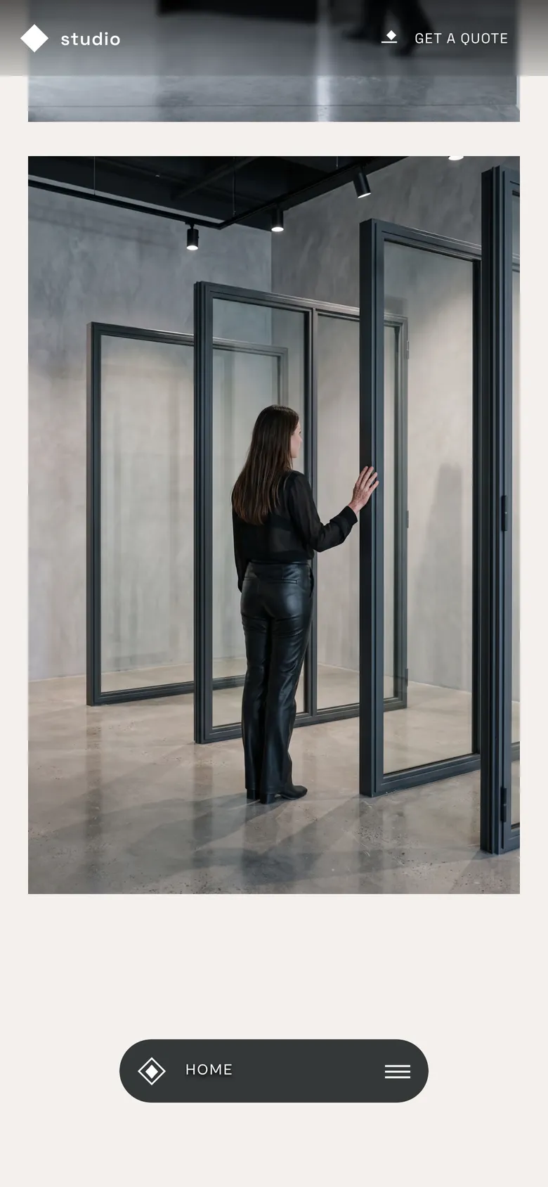 Phone-width page screen 03 of the CLARION template (architecture).