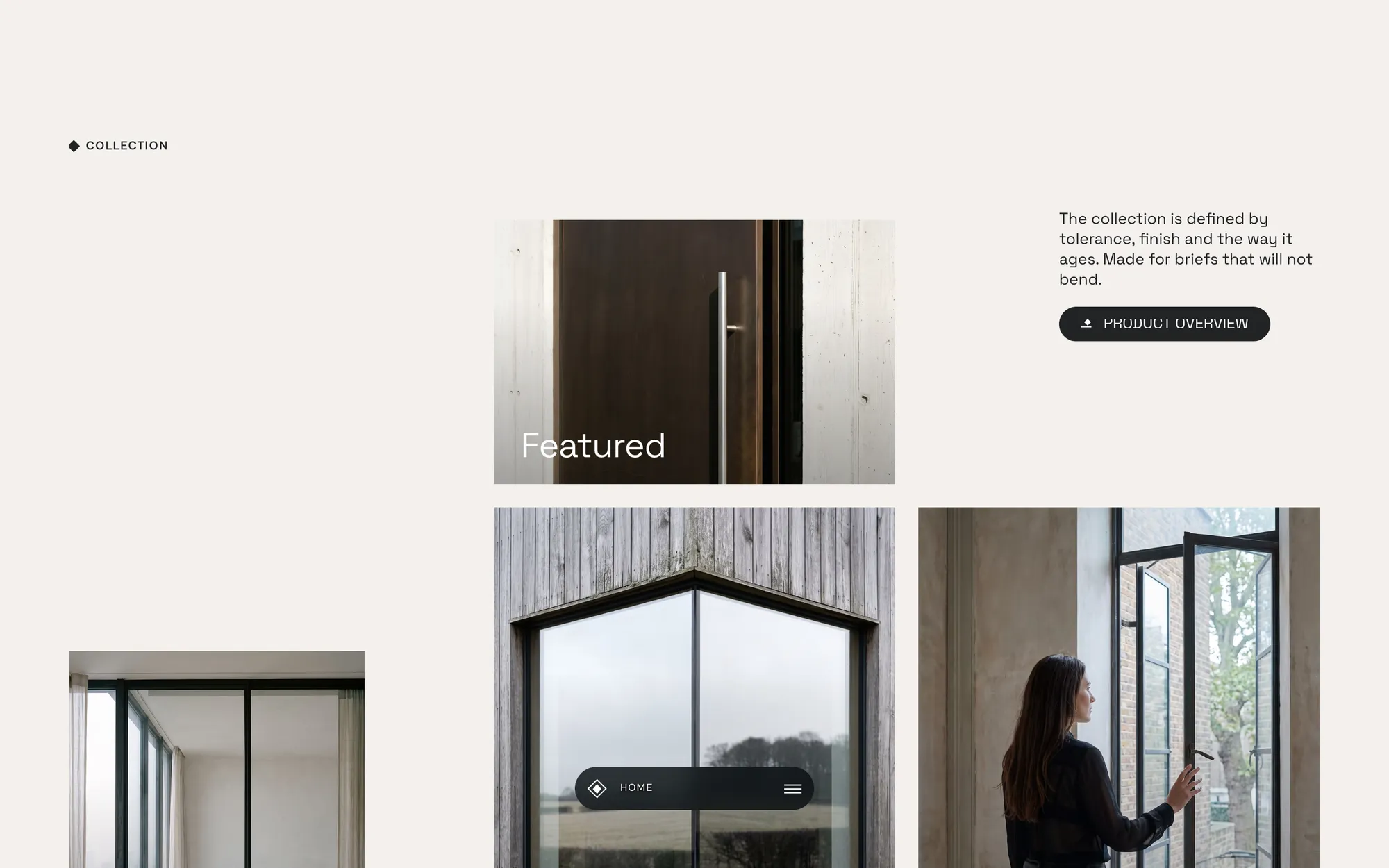 Desktop page section 03 of the CLARION template (architecture).